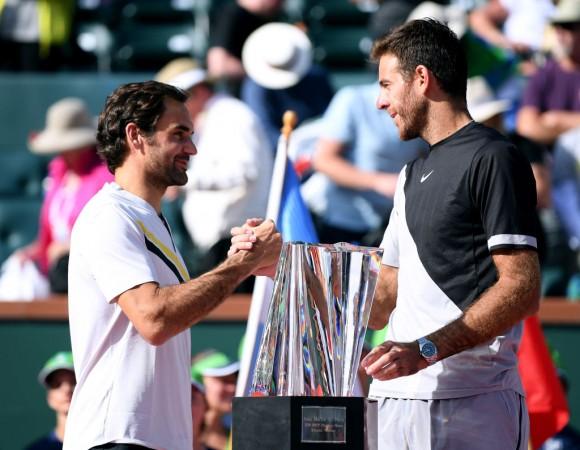 Juan Martin del Potro won his first ATP Masters 1000 tournament Sunday. Roger Federer and Juan Martin del Potro