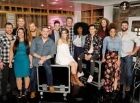 Blake Shelton with his team members on The Voice