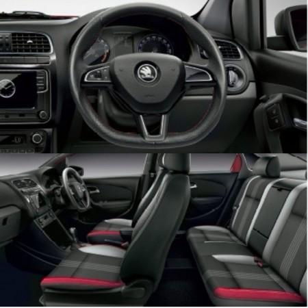 2018 Skoda Rapid Edition gets all black interior with red colour detailing 2018 Skoda Rapid Edition