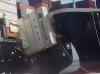 Shipping Containers Fall In Sea As Ships Collide In Karachi Port
