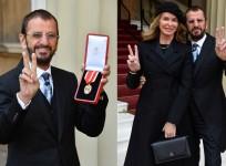 Ringo Starr, whose real name is Richard Starkey, poses after receiving his Knighthood at an Investiture ceremony at Buckingham palace in London, Britain, March 20, 2018.