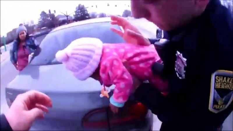 Bodycam shows Ohio police officers save choking babys life