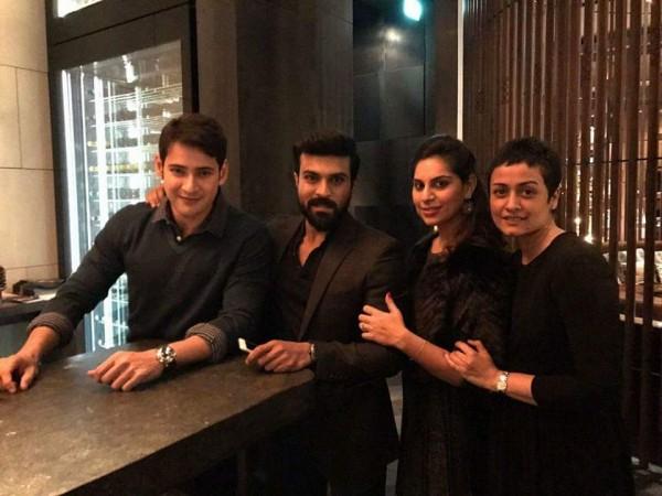Mahesh Babu, Ram Charan, Upasana Kamineni and Namrata Shirodkar Mahesh Babu, Ram Charan, Upasana Kamineni and Namrata Shirodkar