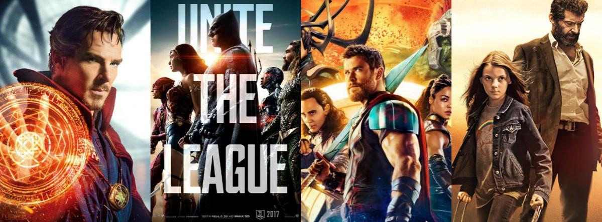 Doctor Strange, Justice League, Thor ragnarok, Logan