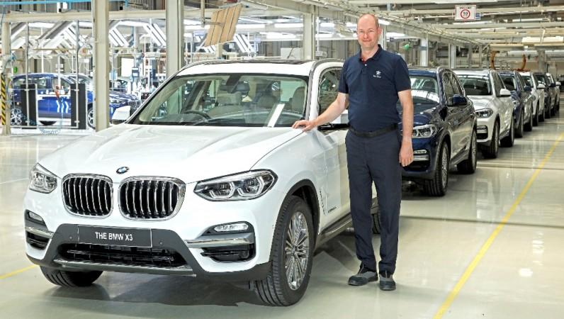 Jochen Stallkamp, MD, BMW Group Plant Chennai with the all-new BMW X3. BMW X3 at Chennai plant