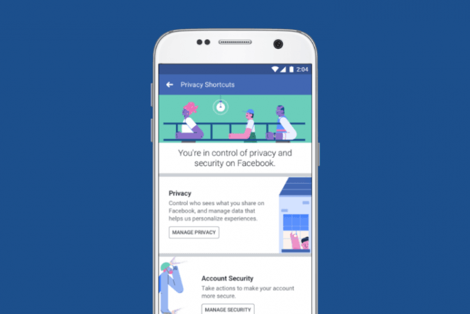 Facebook has changed entire settings menu on mobile devices to access information about privacy, security, and ads. Facebook, user privacy settings, accessibility