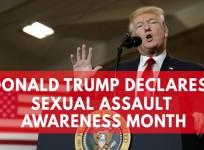 President Trump declares April sexual assault awareness month