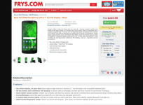 Moto G6, FRYs.com, shipping date, price