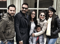 Devgn family in Paris