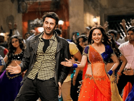 Ranbir Kapoor and Madhuri Dixit in the song Gaghra from Ye Jawani Hai Deewani Ranbir Kapoor and Madhuri Dixit