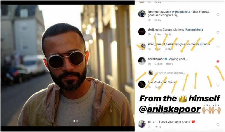 Anil Kapoor Comments on Anand Ahuja's photo Anil Kapoor Comments on Anand Ahuja's photo