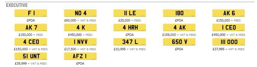 Afzal Kahn bought this F1 license plate in 2208 for a staggering £440,000. World's most expensive vehicle number plate