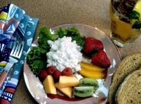 fruit and cottage cheese