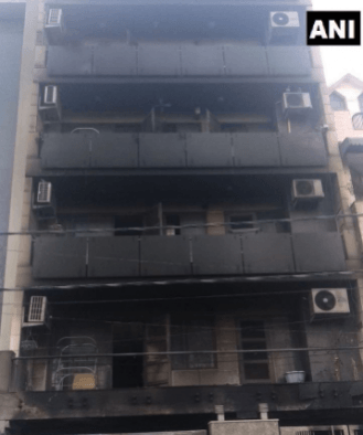 A major broke out in a residential building in Delhi early Friday morning. fire building