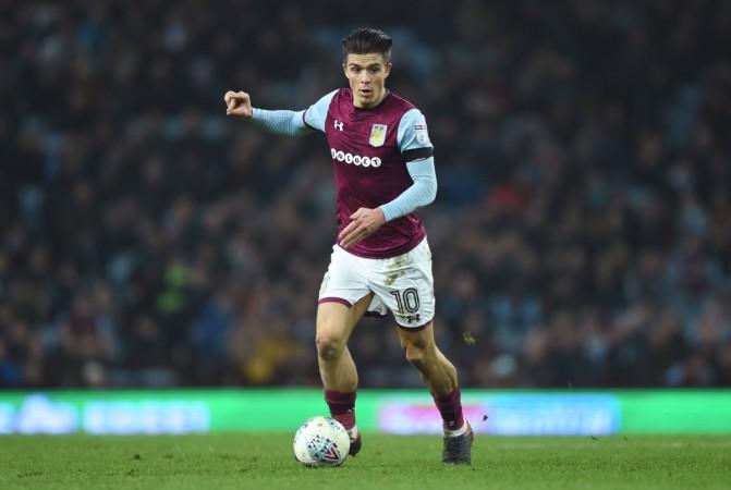 Jack Grealish of Aston Villa in action during the Sky Bet Championship match between Aston Villa and Cardiff City at Villa Park on April 10, 2018 in Birmingham, England. Jack Grealish