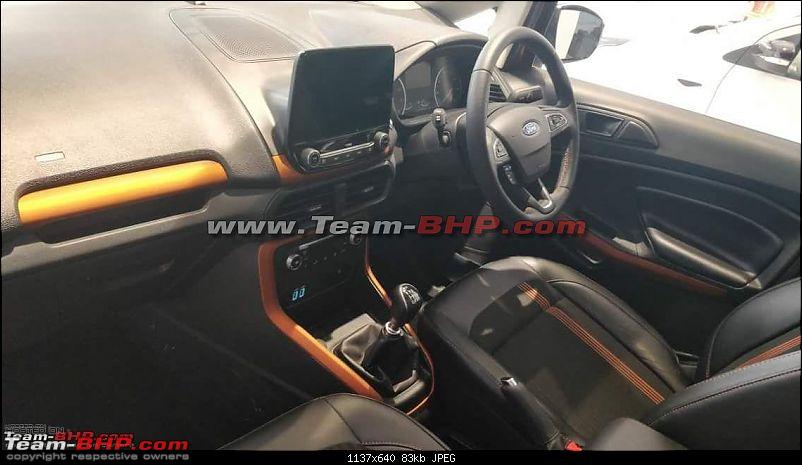 Titanium S also shows blacked out front grille and smoked headlamps. Ford EcoSport Titanium S