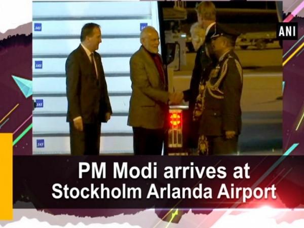 PM Modi arrives at Stockholm Arlanda Airport
