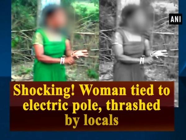 Woman tied to electric pole, thrashed by locals