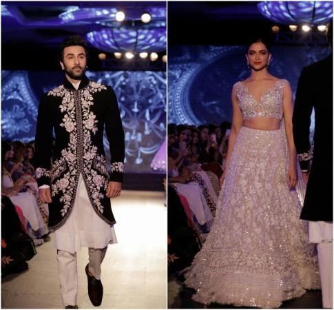 Ranbir and Deepika look ravishing in Manish Malhotra Mijwan collection Ranbir Deepika
