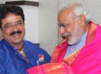 S Ve Shekher with Prime Minister Narendra Modi