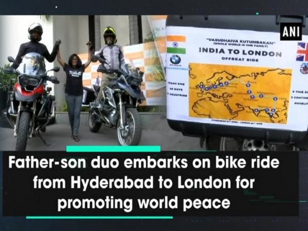 Father-son duo embarks on bike ride