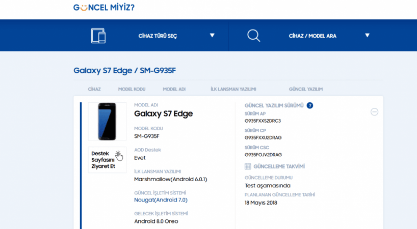 Samsung, Galaxy S7 edge, Android Oreo