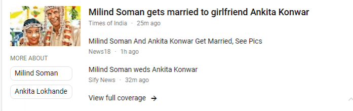 Milind Soman's wedding Milind Soman