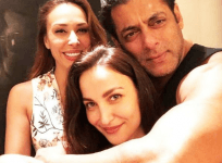 Elli Avram deleted this picture with Salman Khan and Iulia Vantur