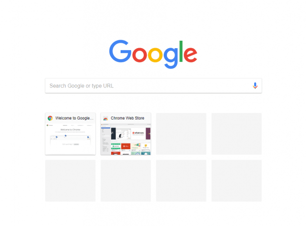 Google homepage (screenshot) Google homepage