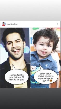 Varun Dhawan, Taimur Ali Khan Varun Dhawan, Taimur Ali Khan