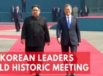 Leaders Of North And South Korea Hold Historic Meeting