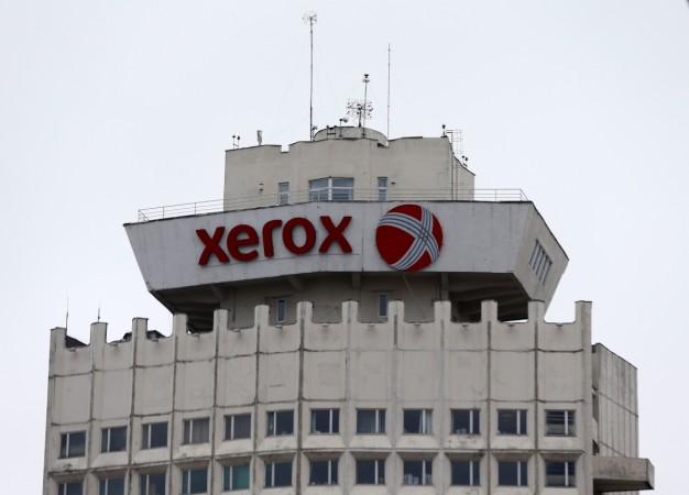 The logo of Xerox company is seen on a building in Minsk, Belarus Xerox