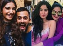 Sonam Kapoor, Anand Ahuja, Janhvi Kapoor, Sridevi