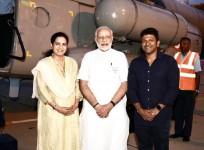 Narendra Modi with Puneeth Rajkumar and his wife