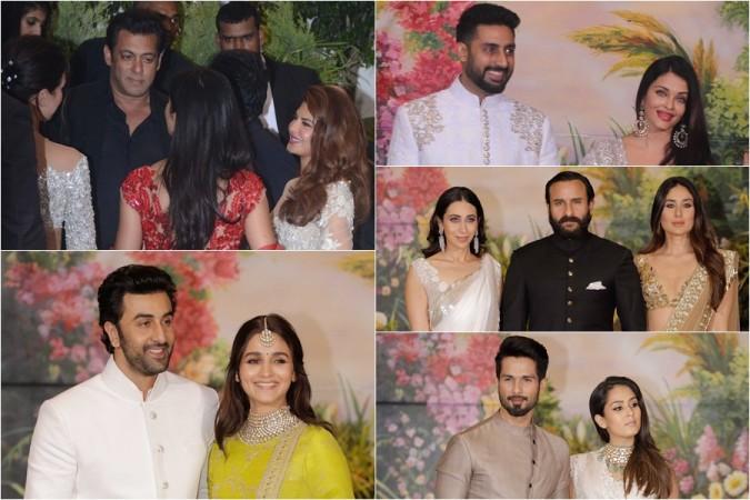 Salman Khan, Aishwarya Rai, Katrina Kaif, Ranbir Kapoor, Alia Bhatt, Kareena Kapoor, Shahid Kapoor, Abhishek Bachchan, Karisma Kapoor at Sonam Kapoor-Anand Ahuja's reception at The Leela in Mumbai Salman Khan, Aishwarya Rai, Katrina Kaif, Ranbir Kapoor, Alia Bhatt, Kareena Kapoor, Shahid Kapoor, Abhishek Bachchan, Karisma Kapoor