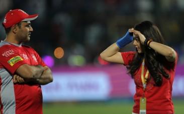 Virender Sehwag and Preity Zinta