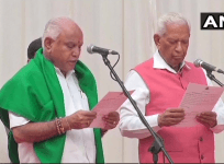 Yeddyurappa takes oath as CM of Karnataka