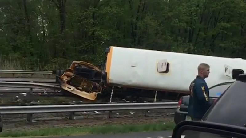 New Jersey School Bus, Dump Truck Crash Leaves 2 Dead, Dozens Injured