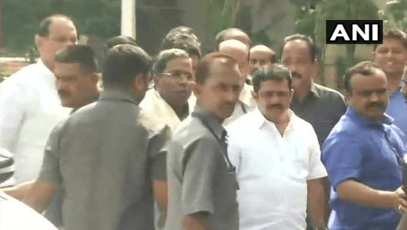 Former CM and Congress leader Siddaramaiah has arrived at the Vidhana Soudha Siddaramaiah