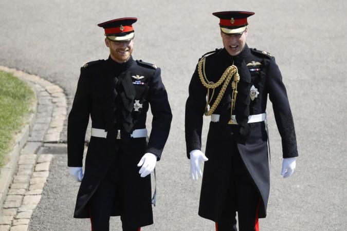 Prince Harry (L), arrives with his best man Prince William, Duke of Cambridge (R) for the wedding ceremony of Prince Harry and US actress Meghan Markle at St George's Chapel, Windsor Castle on May 19, 2018 in Windsor, England. Prince Harry Meghan Markle Royal wedding photos