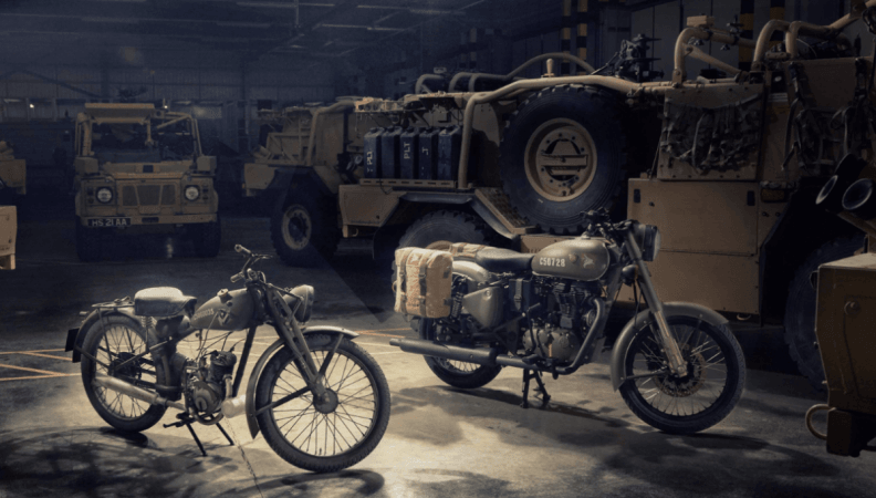Royal Enfield Classic 500 Pegasus edition with RE/WD 125 Royal Enfield Classic 500 Pegasus