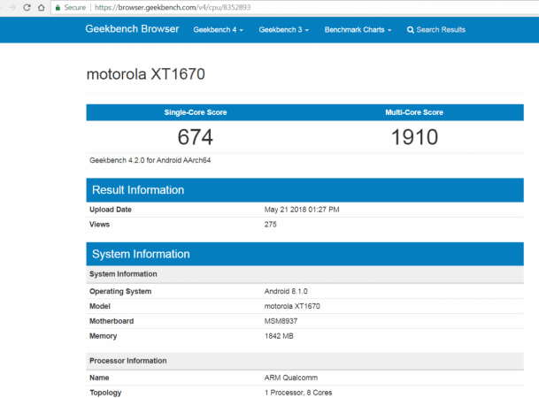 Motorola Moto G5 with Android Oreo spotted on Geekbench website. Moto G5, Android Oreo, update, Motorola, Google