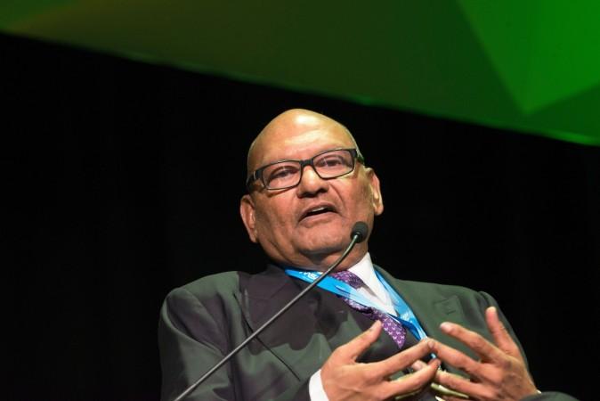 Anil Agarwal, Group Chairman of Vedanta Resources (India) talks during a meeting at the 2018 Investing in African Mining Indaba at the Cape Town International Convention Centre, on February 5, 2018, in Cape Town. The Mining Indaba is the worlds largest mining event in Africa. Anil Agarwal