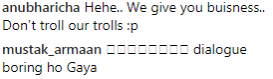 Troll Comments comments