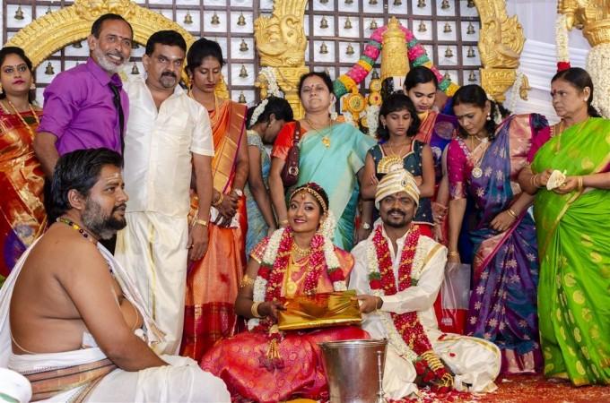 Rangoon director Rajkumar Periasamy enters wedlock with Jaswini. Rajkumar Periasamy Ties the Knot with Jaswini