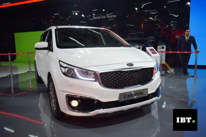 Kia Grand Carnival on display at Auto Expo 2018 Kia Grand Carnival