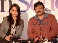 Filmmaker Ram Gopal Varma with Dr Swetha Reddy at RGV Unschool press meet
