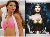 Photoshopped picture of Urvashi Rautela as Wonder Woman