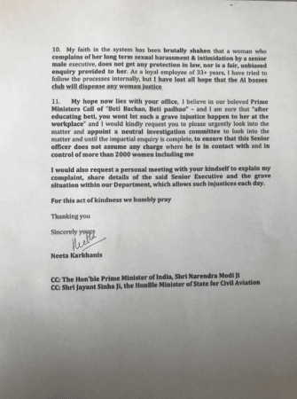 A staffer has accused Air India's senior management of sexual harassment Air India scandal