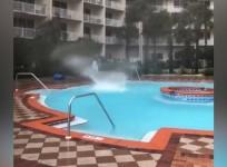 Subtropical Storm Alberto Causes Mini-waterspout In Hotel Pool